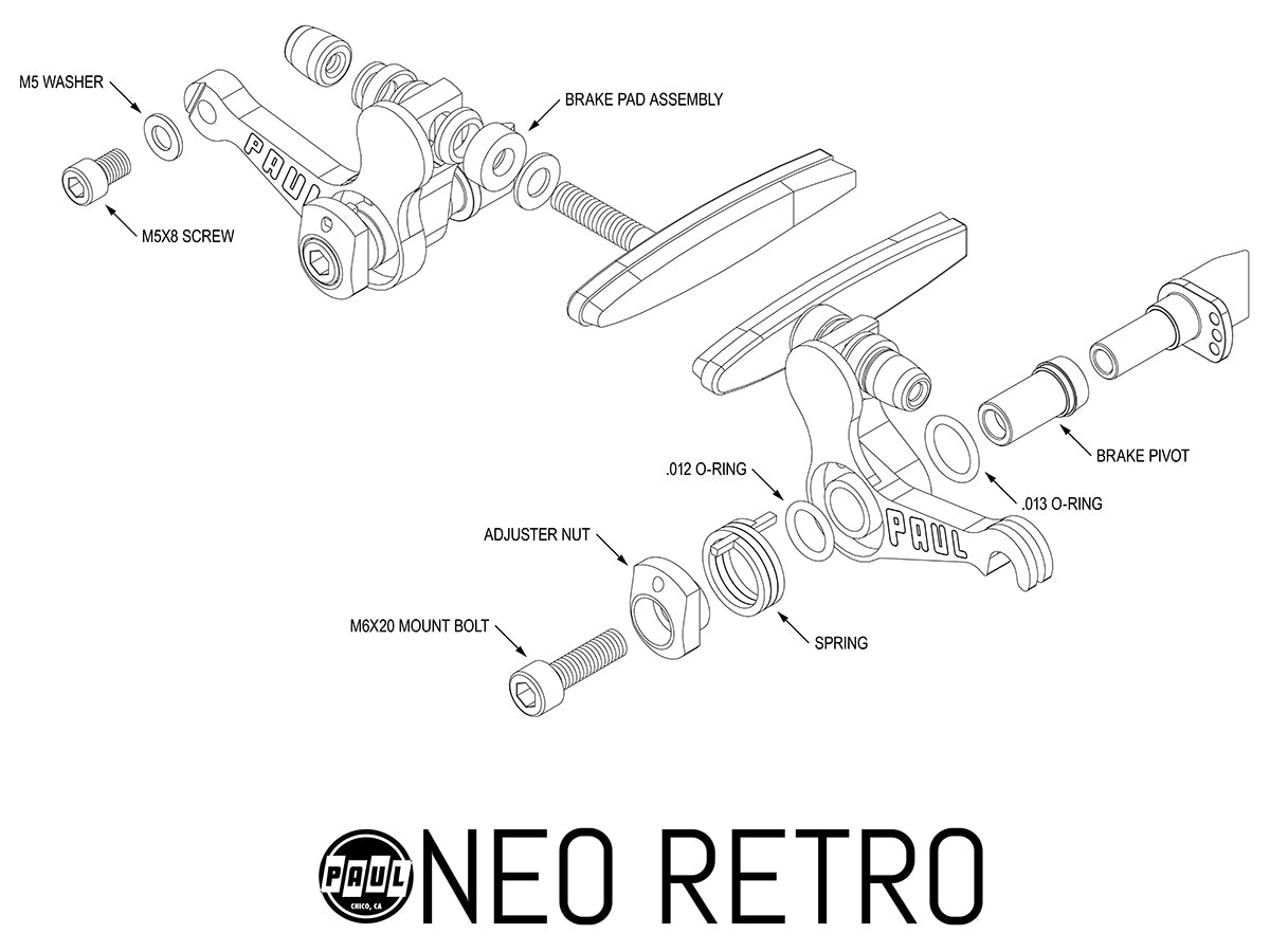 Paul Neo-Retro Canti Brakes - Blue